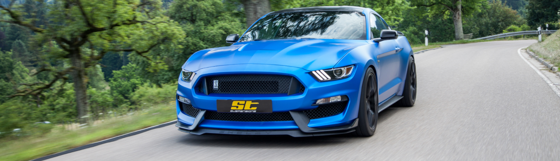 ST XTA Gewindefahrwerk im Ford Mustang LAE Faceliftmodell